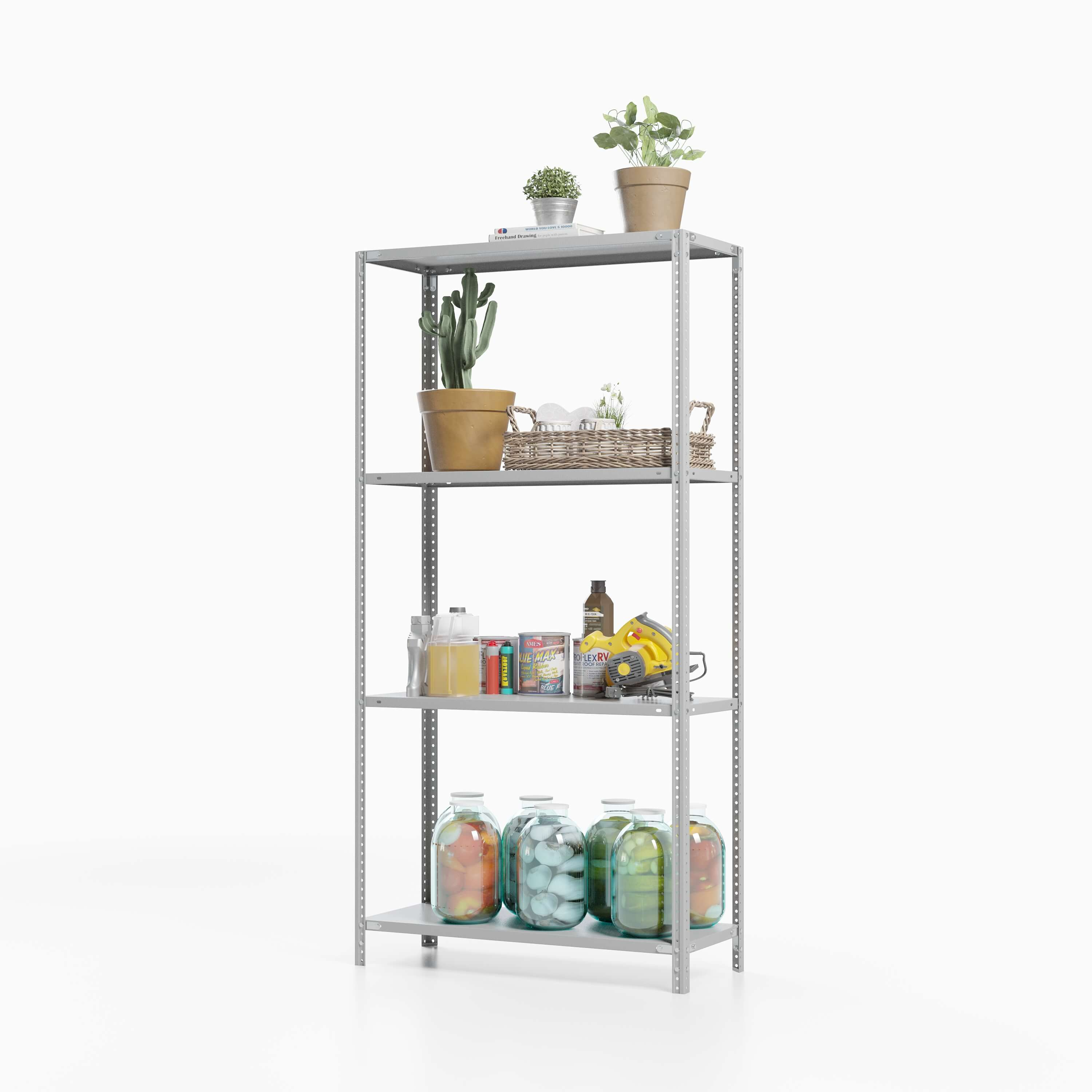 Стеллаж ТС Лайт 1800х1200х400, 4 полки