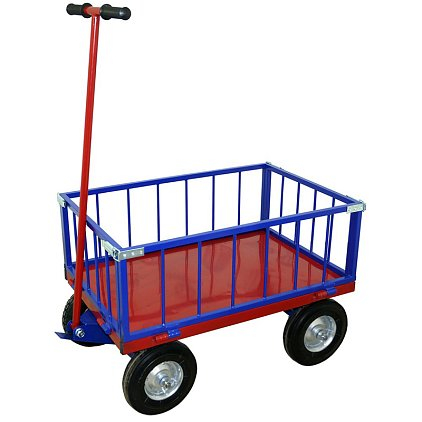 Тележка с поворотной осью ТПОБ 2 Т (г/п 450 кг, 900x600 мм, колеса литые 250 мм)