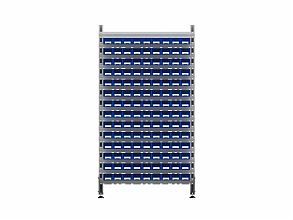 Стеллаж для пластиковых лотков SORTEX двухсторонний 1800x1000x800.01