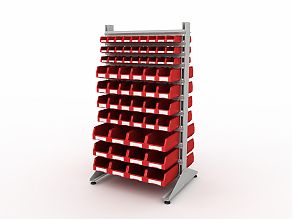 Стеллаж для пластиковых лотков SORTEX двухсторонний 1800x1000x800.04