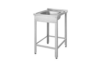 Рукомойник технологический напольный РТНб - 500x600x860 Base, борт, отв. д/смесит.