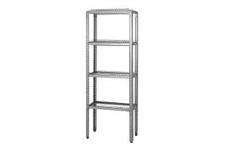 Стеллаж для сушки посуды ССПн - 1000x300x1600 Norma Inox (сетки "стаканы" - 4 шт.; без под.)
