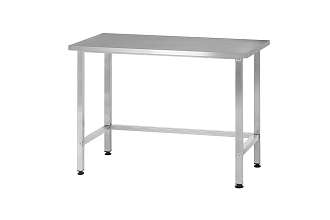 Стол производственный СПРн - 1200x600x860 Norma Inox (полка-обвязка сварная, ножка профильная, тр. 40x40)