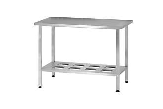 Стол производственный СПРп - 1500x700x860 Profi Inox (полка-решетка)