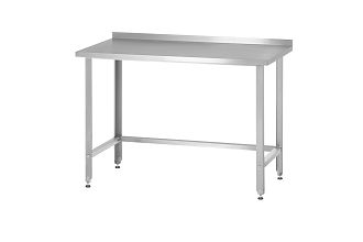 Стол производственный СПРн - 1500x800x860 Norma Inox, борт (полка-обвязка сварная, ножка угловая)