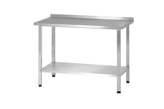 Стол производственный СПРп - 1000x600x860 Profi Inox, борт (полка сплошная)