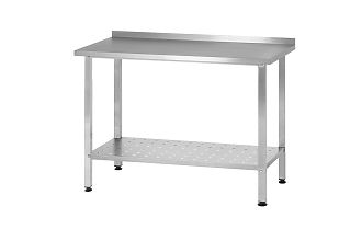 Стол производственный СПРп - 600x800x860 Profi Inox, борт (полка перфорация)
