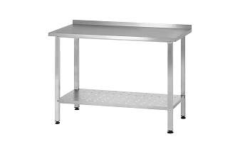 Стол производственный СПРп - 800x600x860 Profi Inox, борт (полка перфорация)
