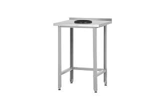 Стол производственный СПРн - 800x700x860 Norma Inox, сбор отходов, борт (полка-обвязка разборная, ножка угловая)