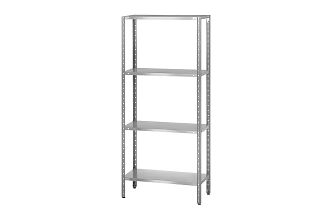 Стеллаж полочный СПЛн - 1200x600x1800 Norma Inox (полка сплошная 4 шт.)