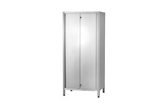 Шкаф кухонный ШЗКп - 1000x600x1800 Profi Inox, двери-купе, полки сплошн. 3 шт., без к-та замков