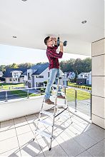 DOPPLO Двусторонняя стремянка, 2 х 7 ступ., РВ 3,29 м (чёрн)