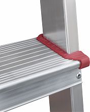 Профессиональная алюминиевая приставная лестница со ступенями 80 мм NV3170.9