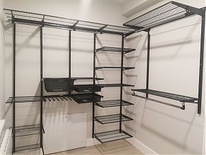 Гардеробная в цвете графит — полная система хранения