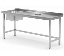 Ванна котломоечная односекционная ВК 1350x700x860 Нержавеющий каркас