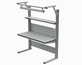 Стол рабочий основной 1800х700 мм 41.С ESD (RAL7012) + 41А.СВ-120