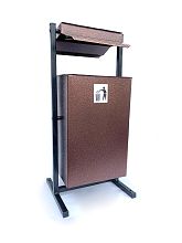 Металлическая урна «Уралочка 3 с крышкой-пепельницей» (бронза антик)