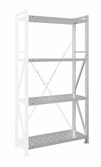 Стеллаж MS U 200x70x100/4 (Нагрузка на полку 200, перфорированная) ДС