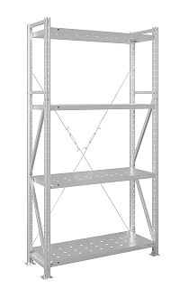 Стеллаж MS U 200x150x60/4 (Нагрузка на полку 300, перфорированная)