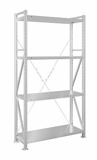 Стеллаж MS U 200x150x50/4 (Нагрузка на полку 300, сплошная)