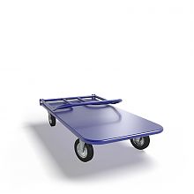 Платформенная тележка ТПСР 5 М (г/п 400 кг, 1200x700 мм, колеса черная резина 160 мм, складная ручка)