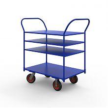 Тележка платформенная трехъярусная ТЯ 5 (1200x700 мм, колеса черная резина 125 мм)
